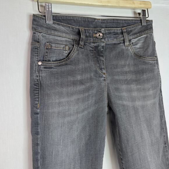 Brunello Cucinelli Extra Skinny Jeans Made In Italy Luxury Designer Gray Size 4 - Picture 3 of 10